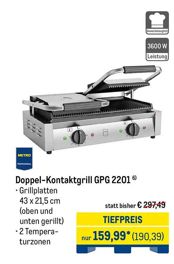 Doppel-Kontaktgrill GPG 2201