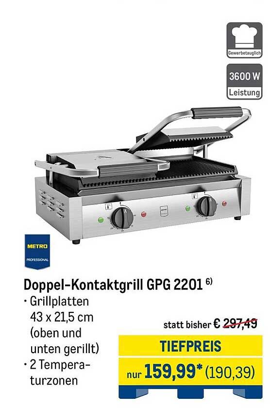 Doppel-Kontaktgrill GPG 2201