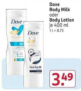 Dove Body Milk oder Body Lotion je 400 ml