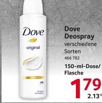 Dove Deospray verschiedene Sorten 466.782 150-ml-Dose/Flasche