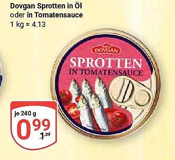 Dovgan Sprotten in Öl oder in Tomatensauce