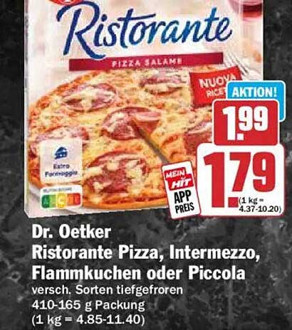 Dr. Oetker Ristorante Pizza, Intermezzo, Flammkuchen oder Piccola