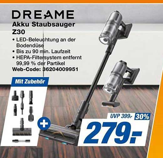 DREAME Akku Staubsauger Z30
