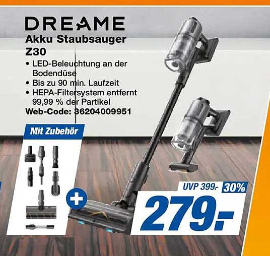 DREAME Akku Staubsauger Z30