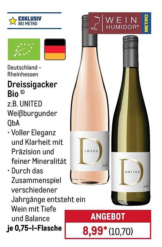 Dreissigacker Bio z.B. UNITED Weißburgunder QbA