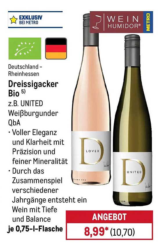Dreissigacker Bio z.B. UNITED Weißburgunder QbA
