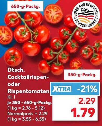 Dtsch. Cocktailrispen- oder Rispentomaten
