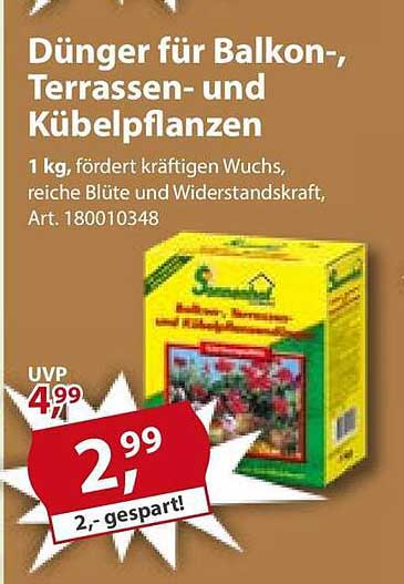 Dünger für Balkon-, Terrassen- und Kübelpflanzen