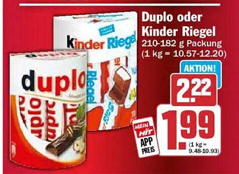 Duplo oder Kinder Riegel