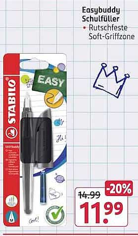 Easbuddy Schulfüller Rutschfeste Soft-Griffzone