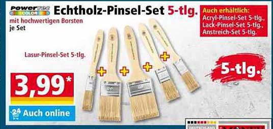 Echtholz-Pinsel-Set 5-tlg.