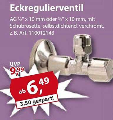 Eckregulierventil