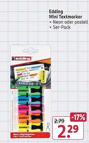 Edding Mini Textmarker