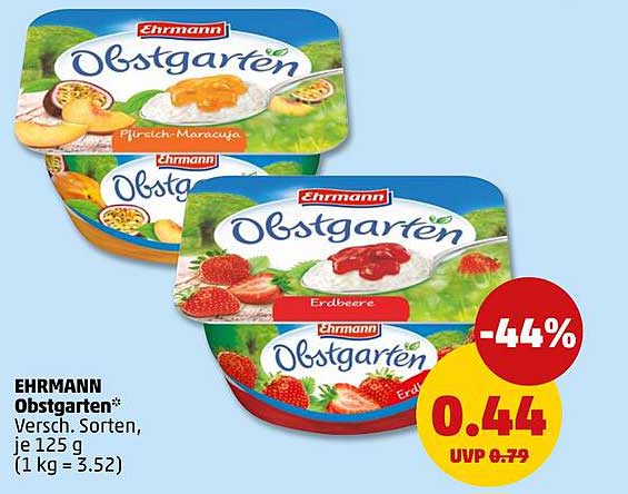 EHRMANN Obstgarten* Versch. Sorten, je 125 g (1 kg = 3.52)