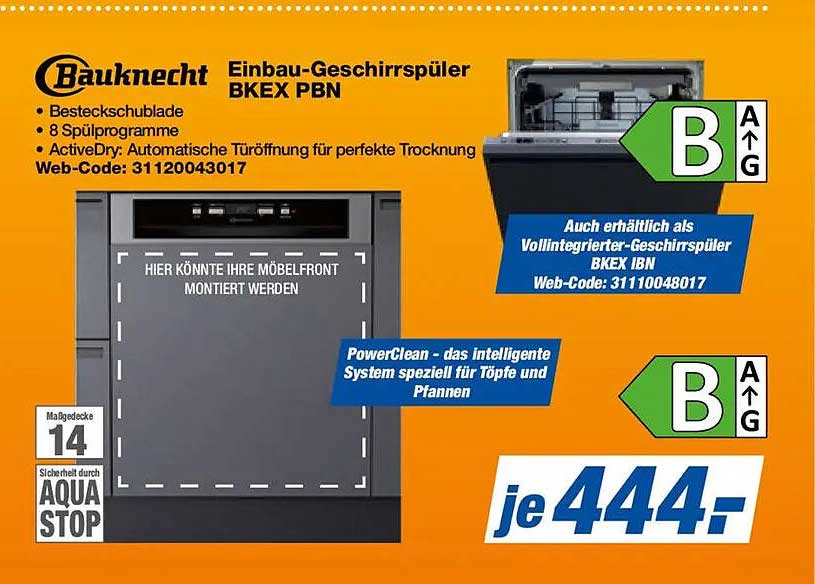 Einbau-Geschirrspüler BKEX PBN