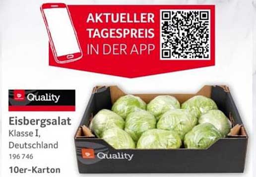 Eisbergsalat Klasse I, Deutschland 196 746 10er-Karton