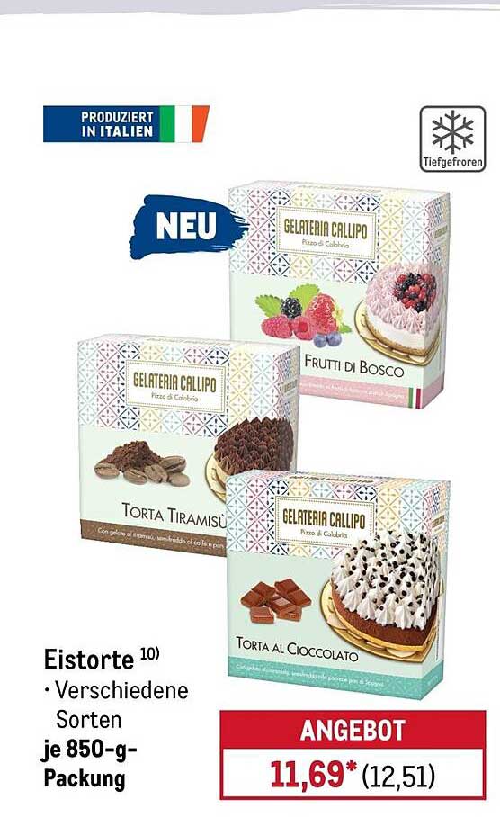 Eistorte 10) Verschiedene Sorten je 850-g-Packung