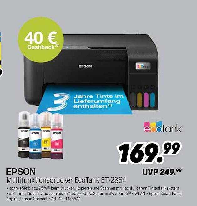 EPSON Multifunktionsdrucker EcoTank ET-2864