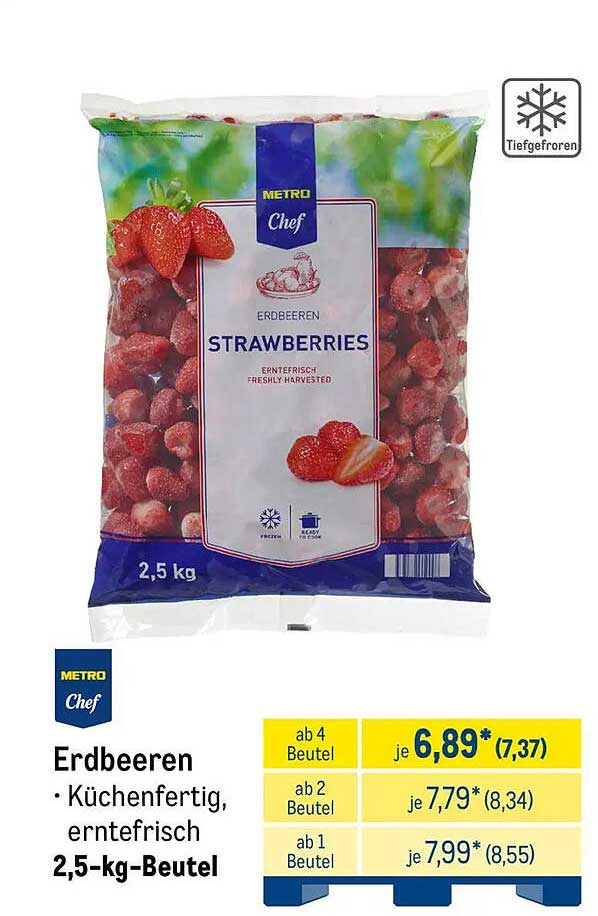 Erdbeeren • Küchenfertig, erntefrisch 2,5-kg-Beutel