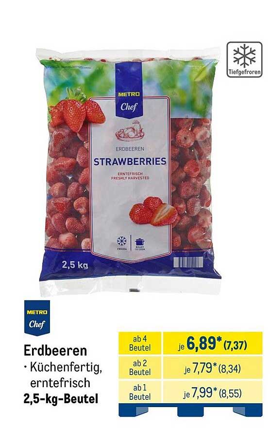 Erdbeeren · Küchenfertig, erntereif · 2,5-kg-Beutel