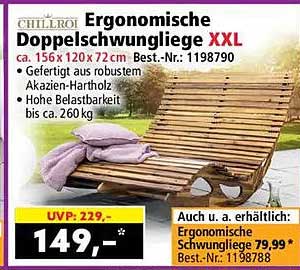 Ergonomische Doppelschwingliege XXL