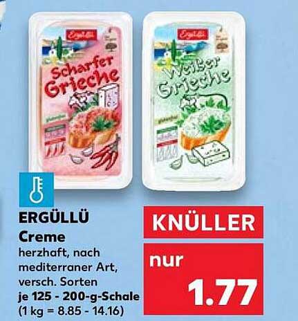 ERGÜLLÜ Creme herzhaft, nach mediterraner Art, vers. Sorten je 125 - 200-g-Schale