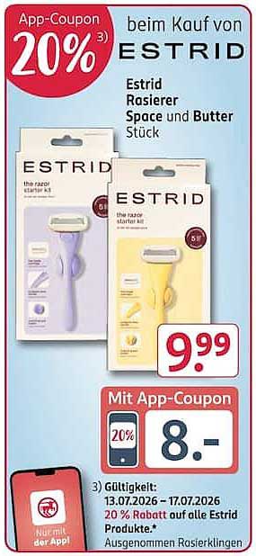 Estrid Rasierer Space und Butter Stück