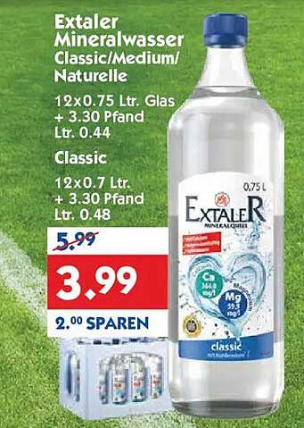 Extaler Mineralwasser Classic/Medium/Naturelle