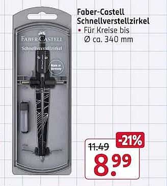 Faber-Castell Schnellverstellzirkel – Für Kreise bis Ø ca. 340 mm