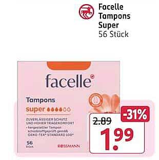 facelle Tampons super 56 Stück