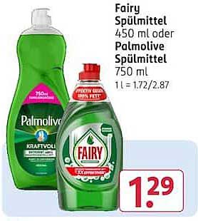Fairy Spülmittel 450 ml oder Palmolive Spülmittel 750 ml