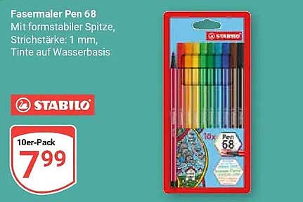 Fasermaler Pen 68