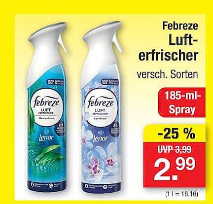 Febreze Luft-erfrischer versch. Sorten 185-ml-Spray
