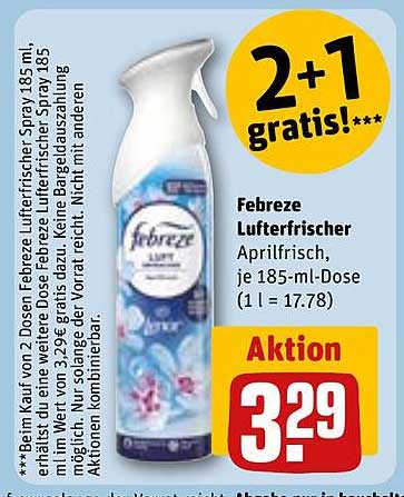 Febreze Lufterfrischer Aprilsfrisch, je 185-ml-Dose