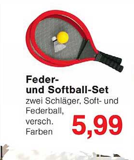 Feder- und Softball-Set
