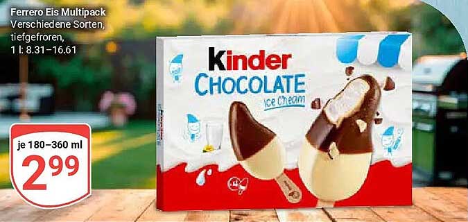 Ferrero Eis Multipack Verschiedene Sorten, tiefgefroren, 1 l 8.31–16.61