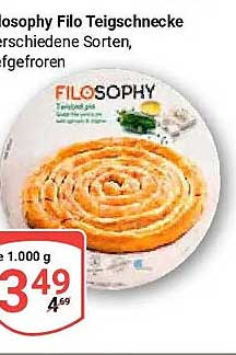 Filosophy Filo Teigschnecke verschiedene Sorten, tiefgefroren