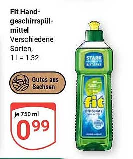 Fit Hand-geschirrspülmittel Verschiedene Sorten, 1 l = 1.32