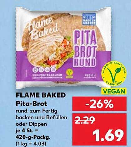 FLAME BAKED Pita-Brot