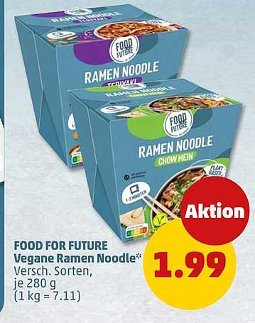 FOOD FOR FUTURE Vegane Ramen Noodles* Versch. Sorten, je 280 g (1 kg = 7.11)