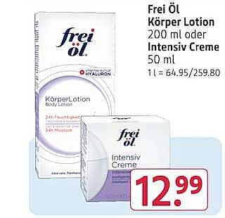 Frei Öl Körper Lotion 200 ml oder Intensiv Creme 50 ml