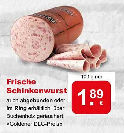 Frische Schinkenwurst