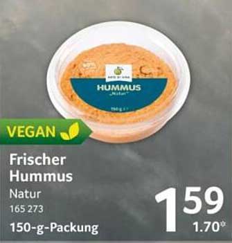 Frischer Hummus Natur 150-g-Packung