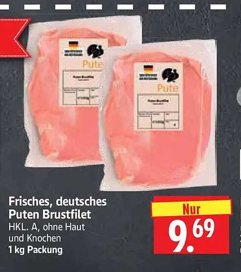 Frisches, deutsches Puten Brutfleisch