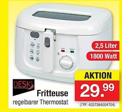 Fritteuse regelbarer Thermostat