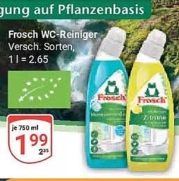 Frosch WC-Reiniger versch. Sorten, 1 l = 2,65
