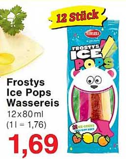 Frostys Ice Pops Wassereis 12x80ml (1 l = 1,76)
