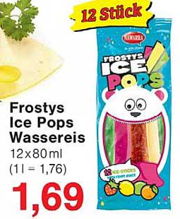 Frostys Ice Pops Wassereis 12x80ml (1l = 1,76)