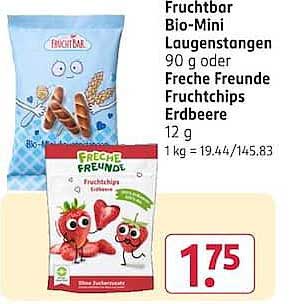 Fruchtbar Bio-Mini Laugenstangen 90 g oder Freche Freunde Fruchtchips Erdbeere 12 g