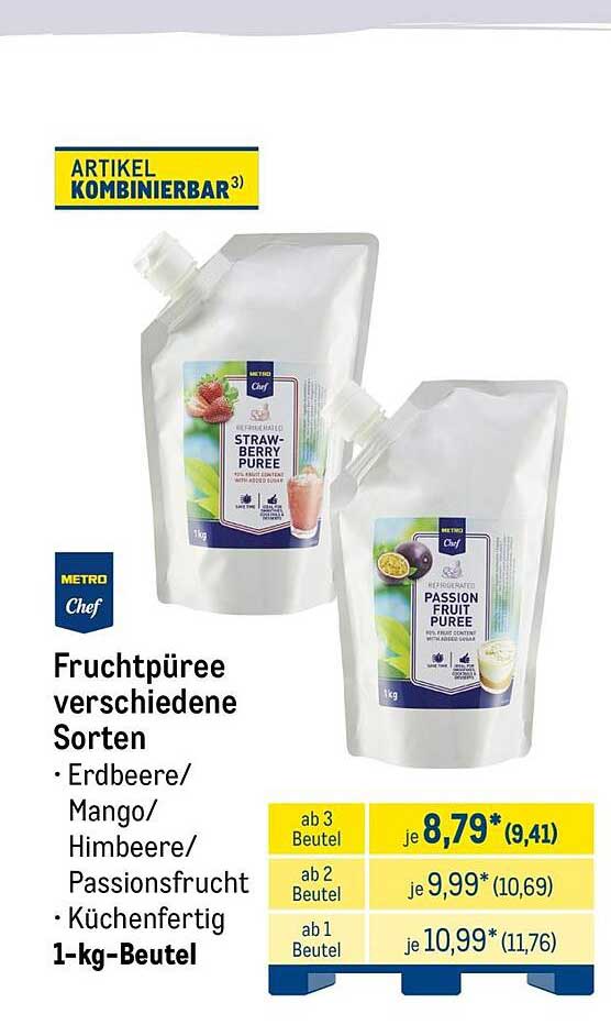 Fruchtpüree verschiedene Sorten